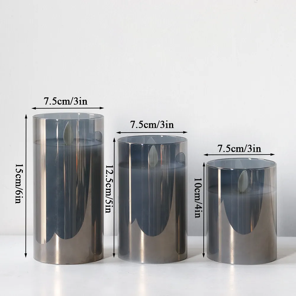 Battery Operated Tea Candles Pillar Wax by NEW IMAGE 2