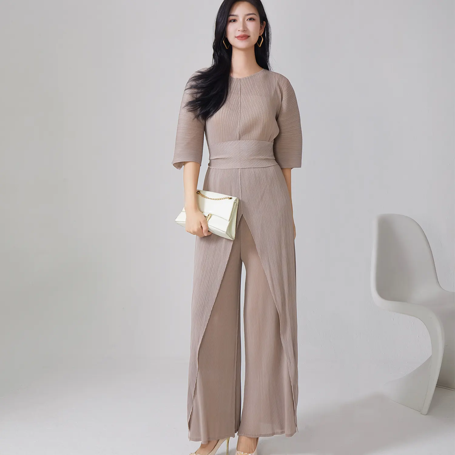Pleated Peplum Jacket Accept Customized Color by Pleats Clothing 4