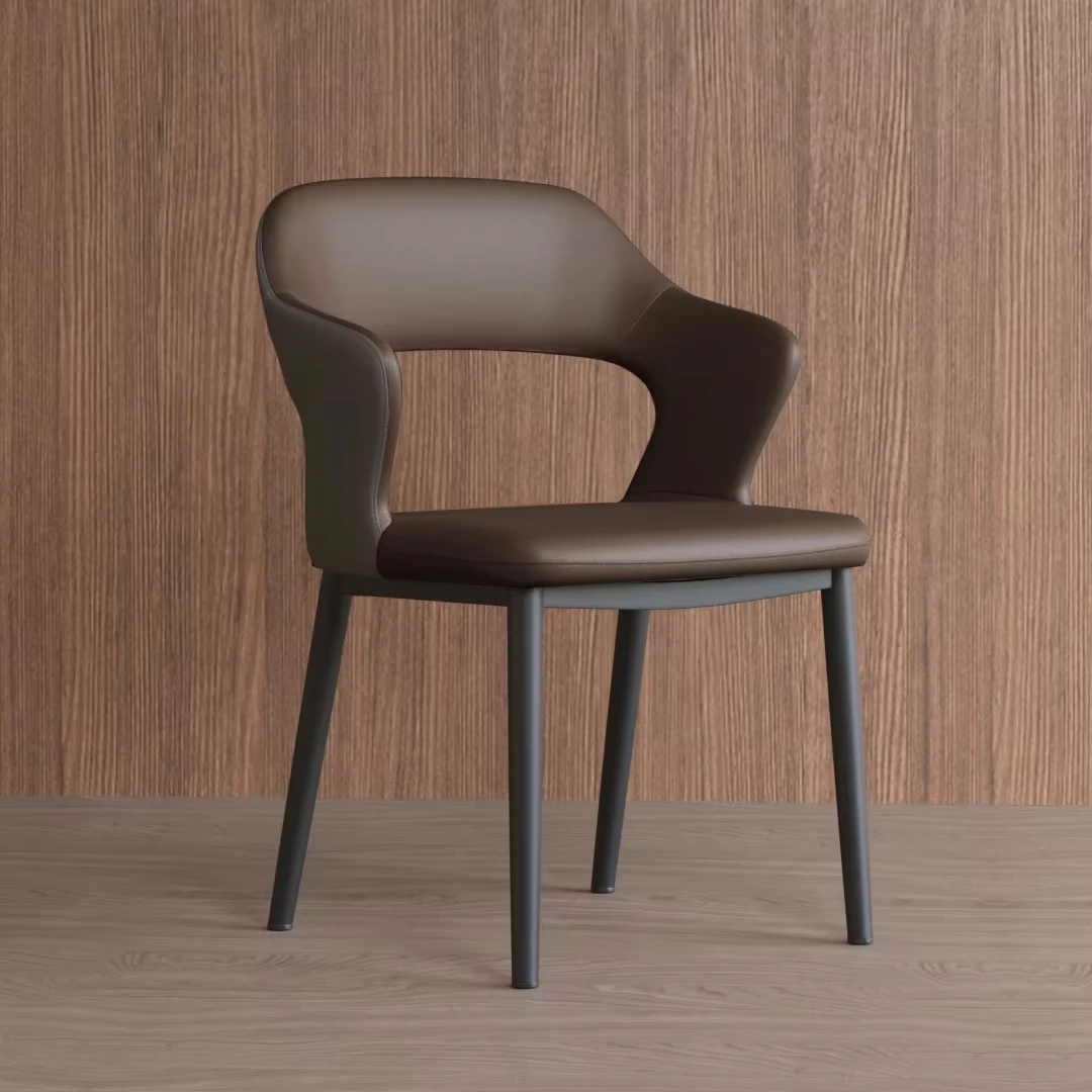 Furnitur Rumah Gaya Mewah Modern Terbaru Kursi Ruang Makan Kursi Makan Berlapis Kulit untuk Dapur Kulit Pu 1