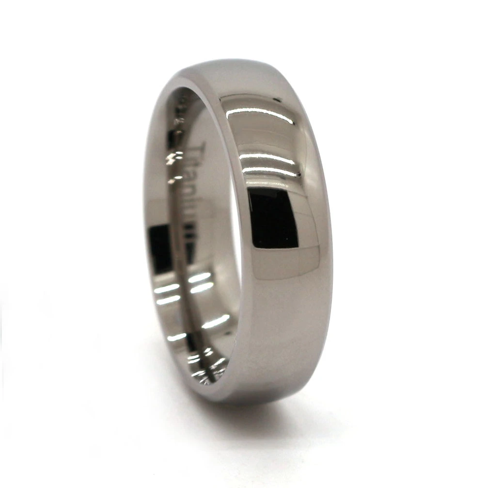 Simple High Polished Titanium Wedding Rings - Wholesale 1