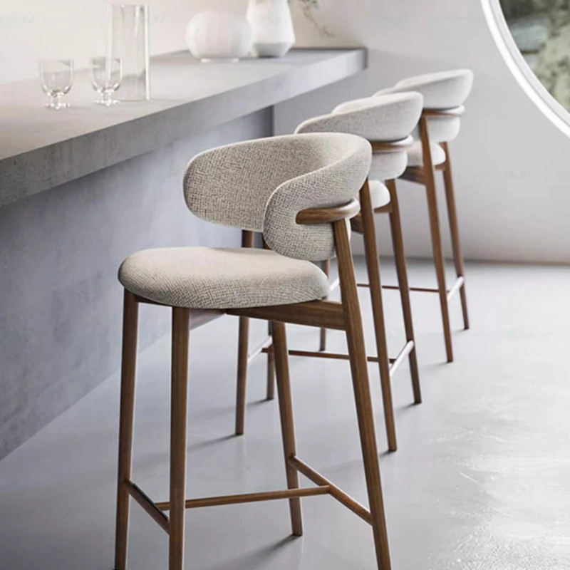 Kursi Makan Modern Italia Kursi Belakang Silang Kayu Solid untuk Dapur Ruang Tamu dan Restoran 1