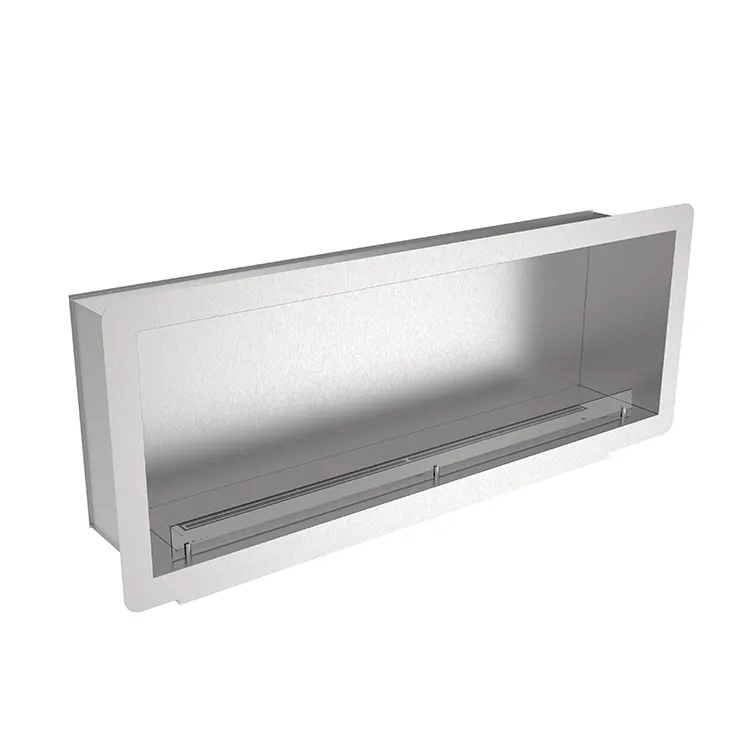 Stainless Steel Single Side Openning Insert Ethanol Fireplace