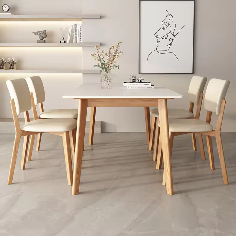 Italiano clássico Esbo/italiano minimalista/carvalho norte-americano estofado em madeira maciça cadeira de jantar cadeira casual 1