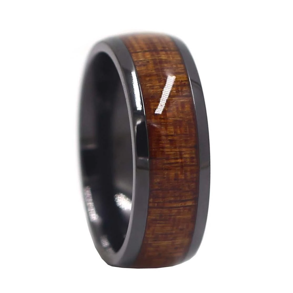 Anillo de bodas de circonio negro para hombre al por mayor LR425 1