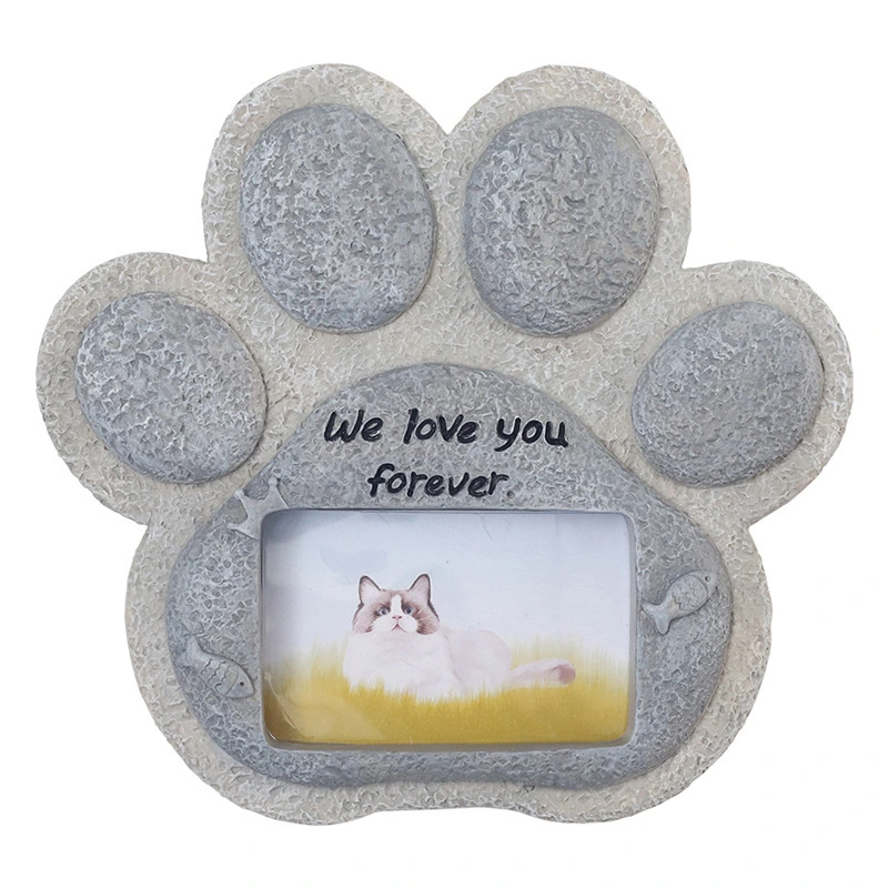 Wholesale Pet Memorial Garden Headstone Pet Ashes Memorial Photo Stone With Resin For Pet Memorial-Xinchen 1
