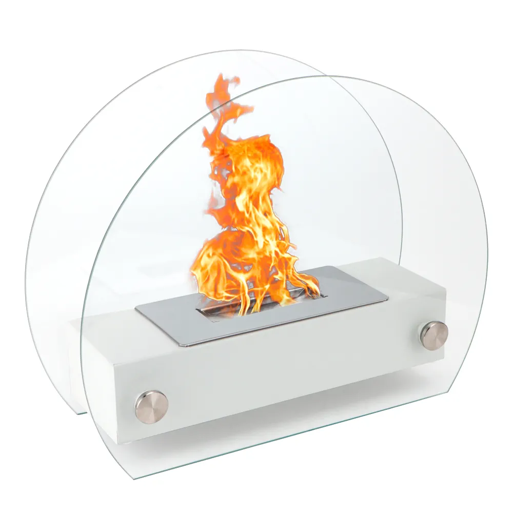 Table Top Bio Ethanol Fireplace White by NEW IMAGE 2