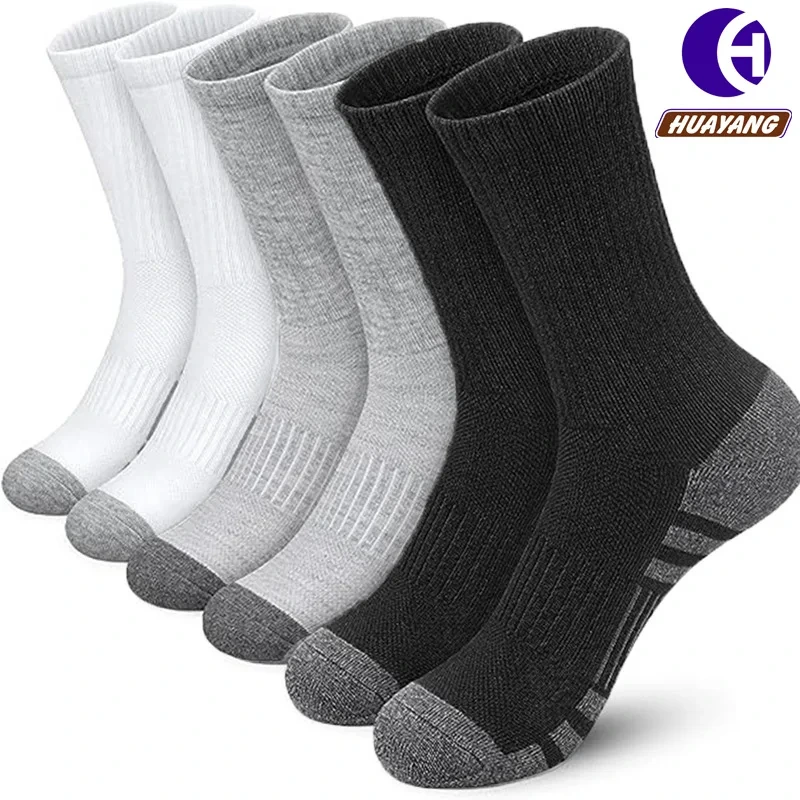Customized Men Cotton Logo Crew Sporty Socks 1