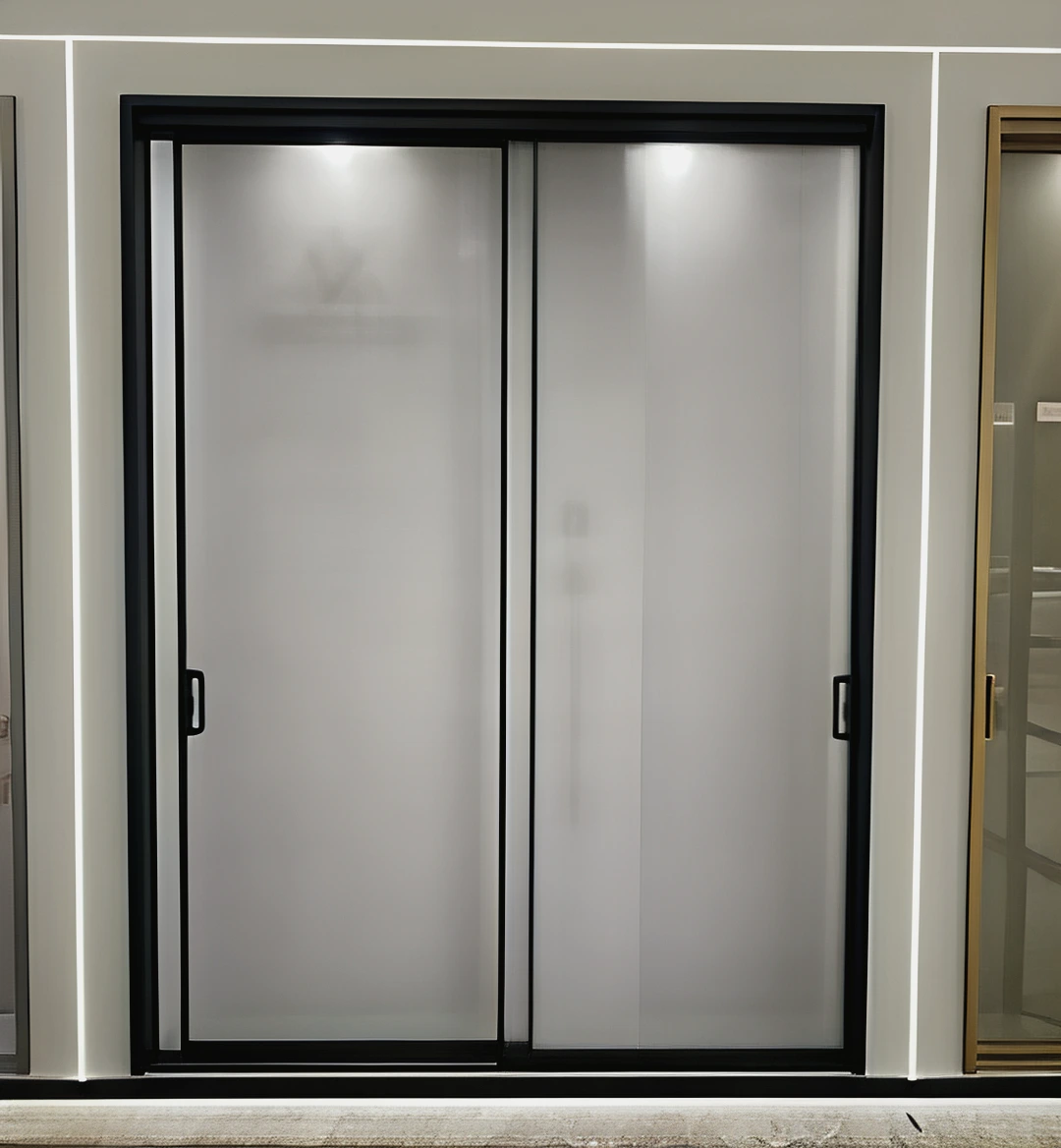 Puertas de vidrio de aluminio exterior de puerta corredera de servicio pesado 1