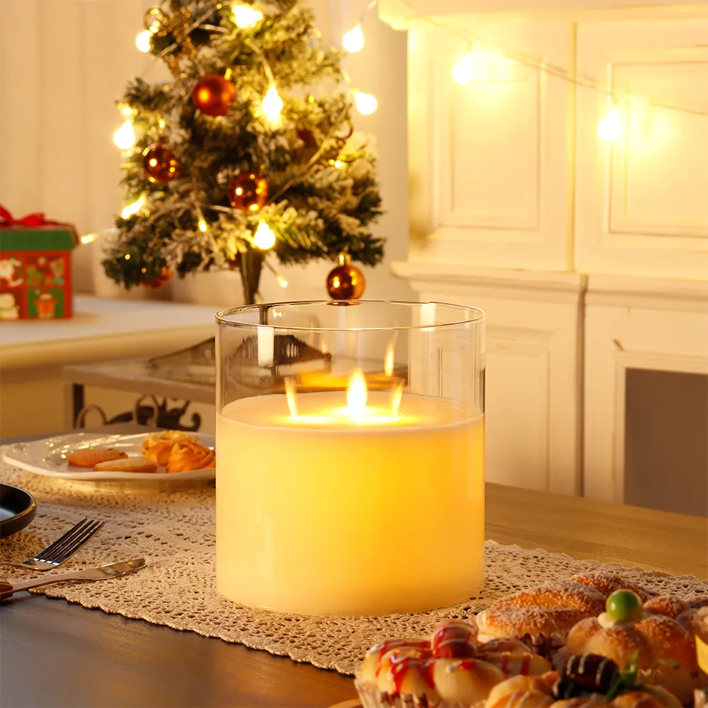 Led Flickering Candle Lights PILLAR by NEW IMAGE 4