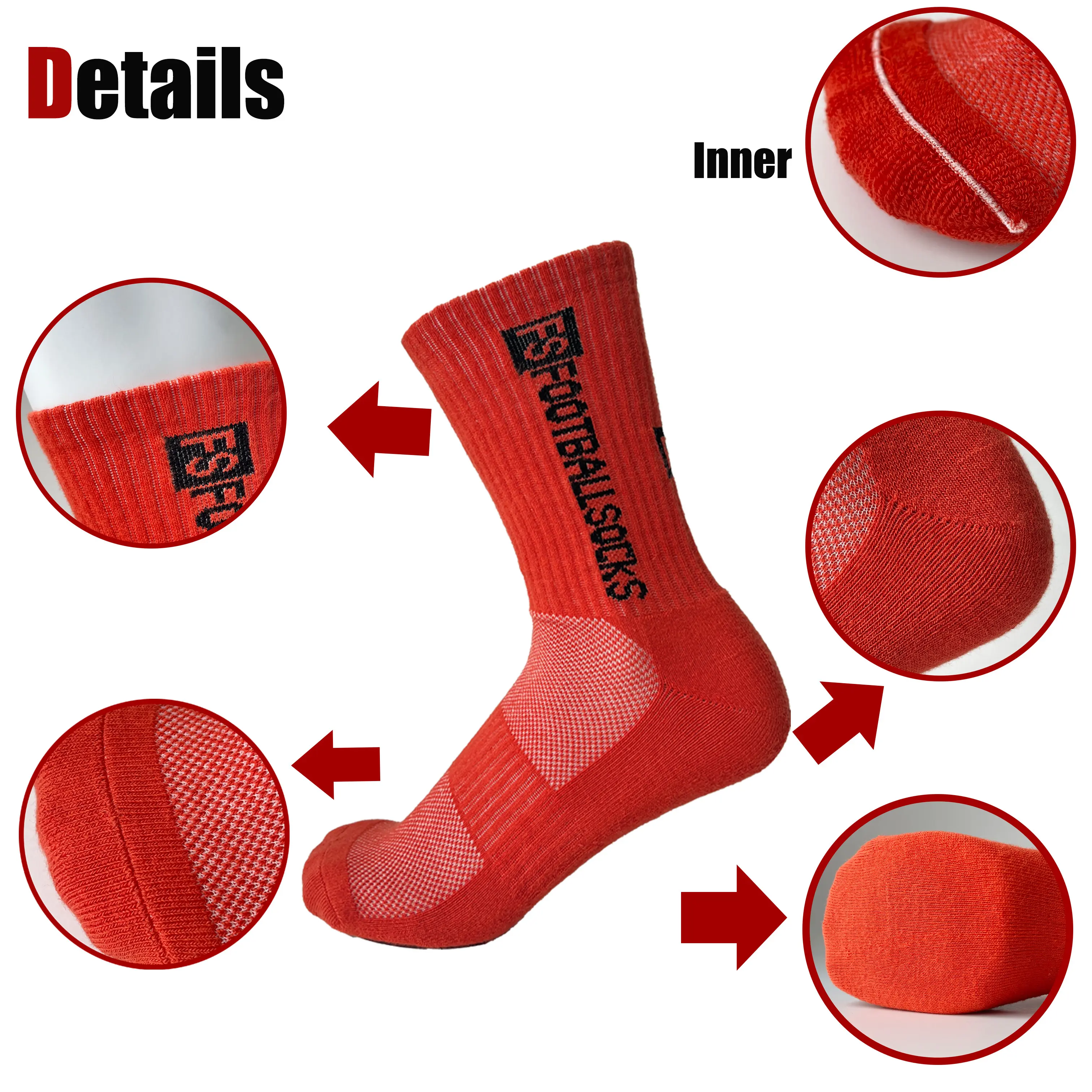 Mens Black Athletic Socks Thick by Huayang 4