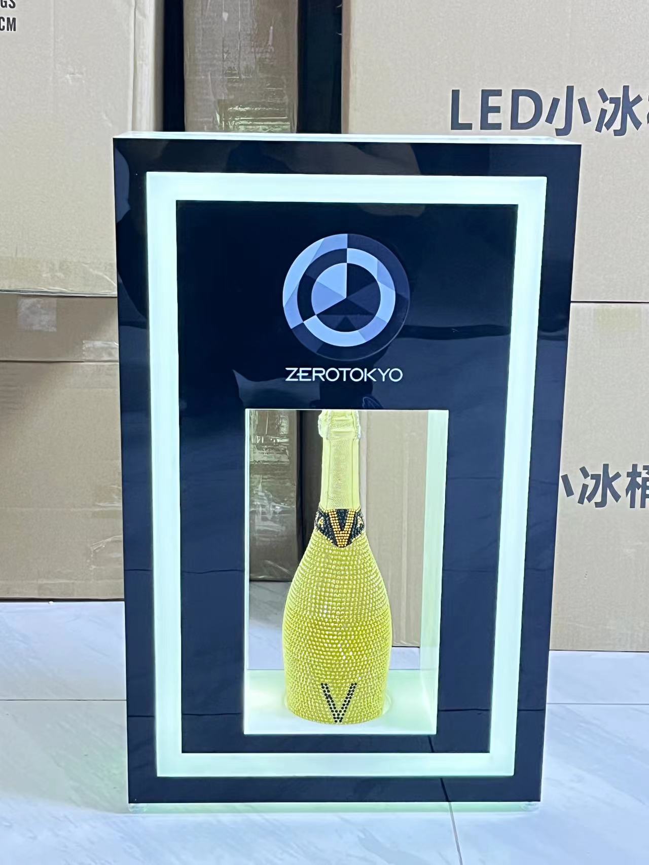 Rechargeable LED Champagne Bottle Presenter With Customizable Lights 4