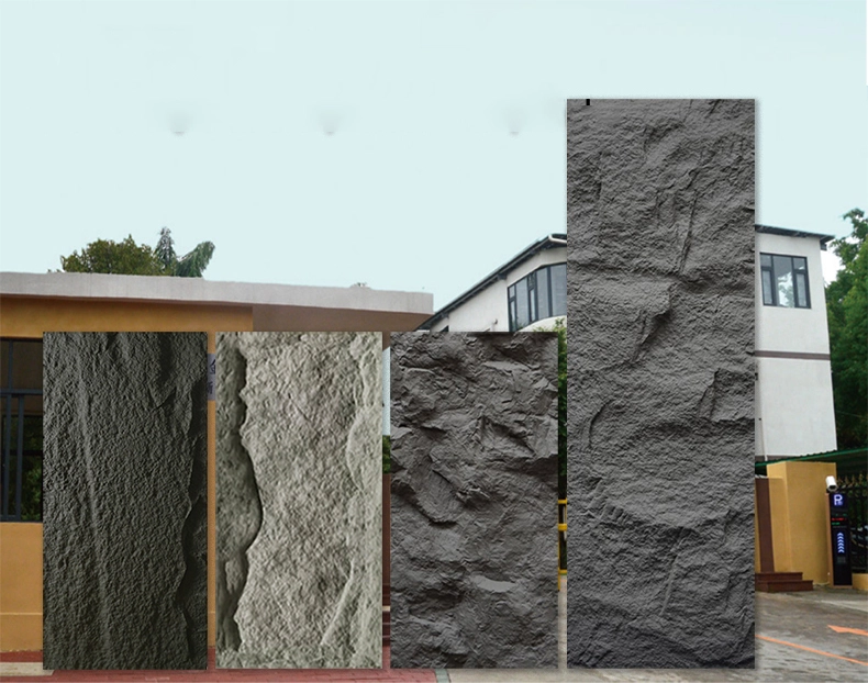 More Than 5 Years Exterior Pu Stone Panels Manufacturing Big Slab Pu Mushroom Stone Wall Panel Polyurethane Pu Rock Stone 1
