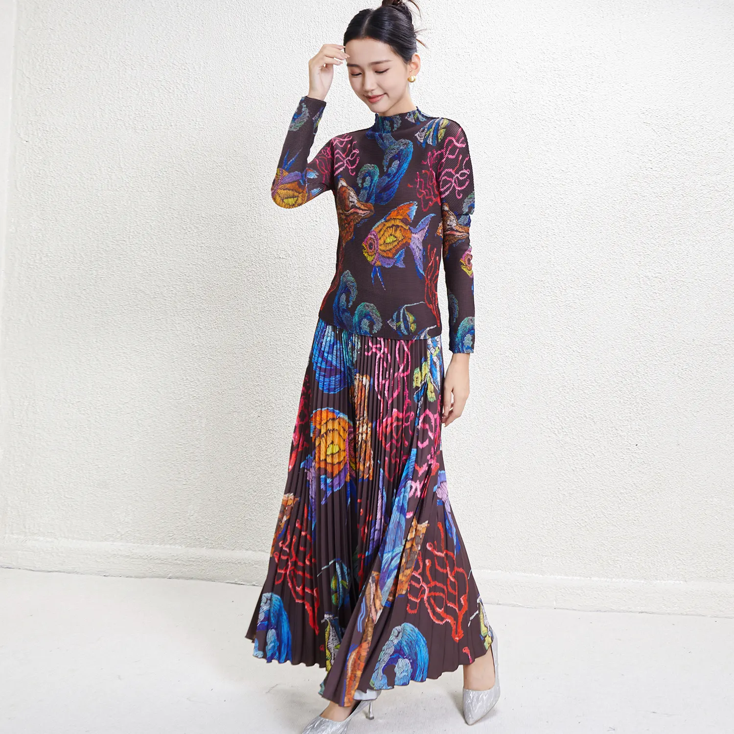White Pleated Gown Pay with the World’s Most Payment Methods. by Pleats Clothing 2
