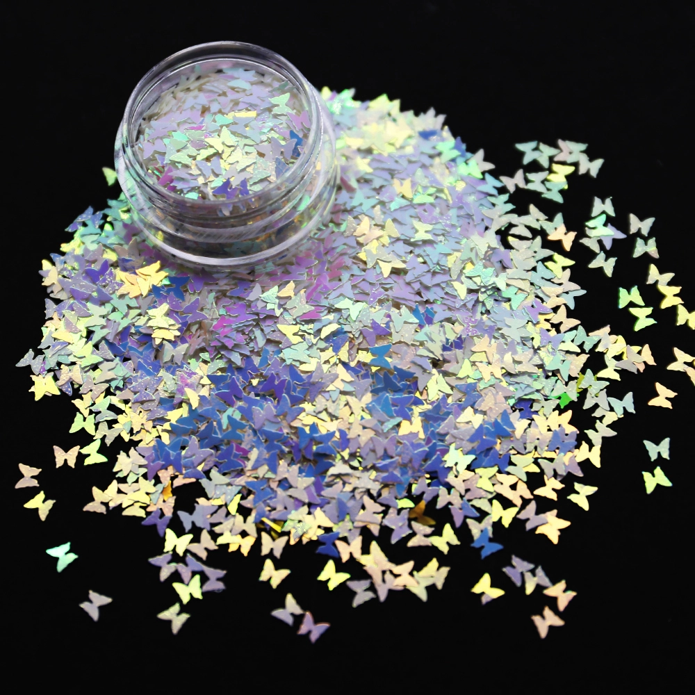 New Arrivals Oem/odm Butterfly Shape Chunky Glitter Holographic Cosmetic Polyester Glitter 1