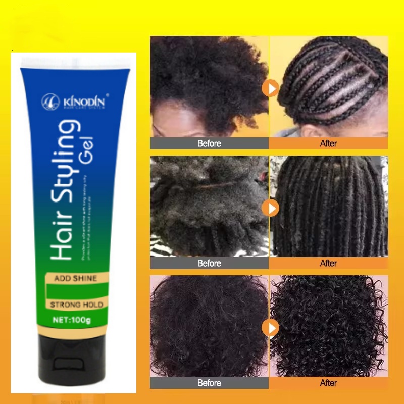 Creme modelador de cabelo com trança anti-frizz personalizado de fixação extra - ingredientes veganos orgânicos 4