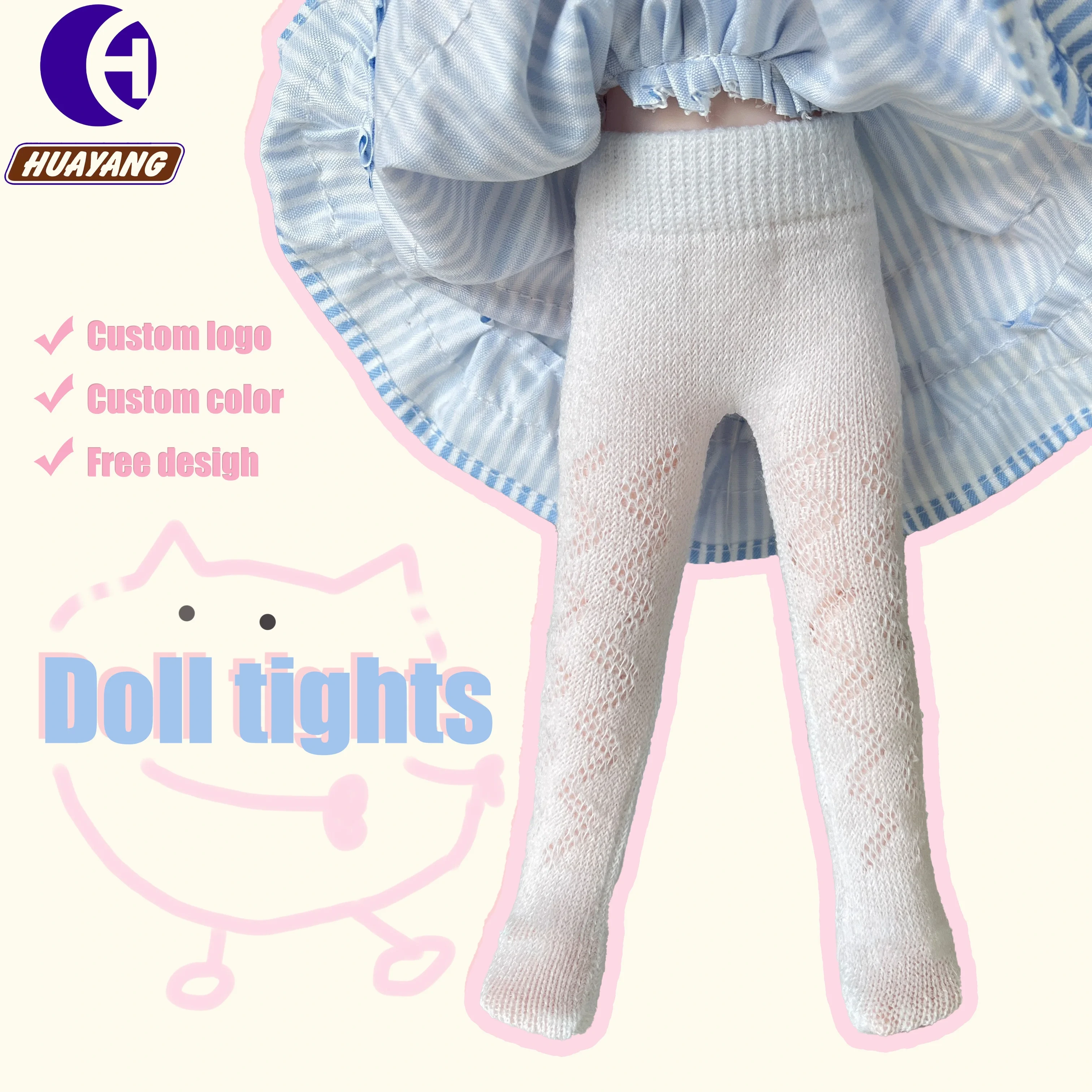 Custom Doll Tights Socks - High Quality Total 15cm Size 1