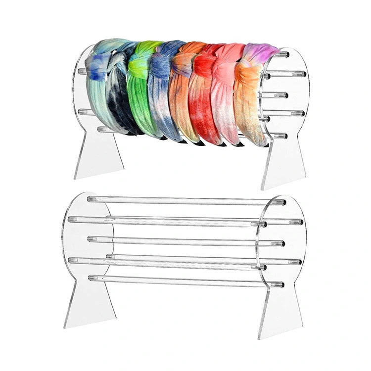 Hair Hoop & Headscarf Storage Display Stand Clear Acrylic Rack 1