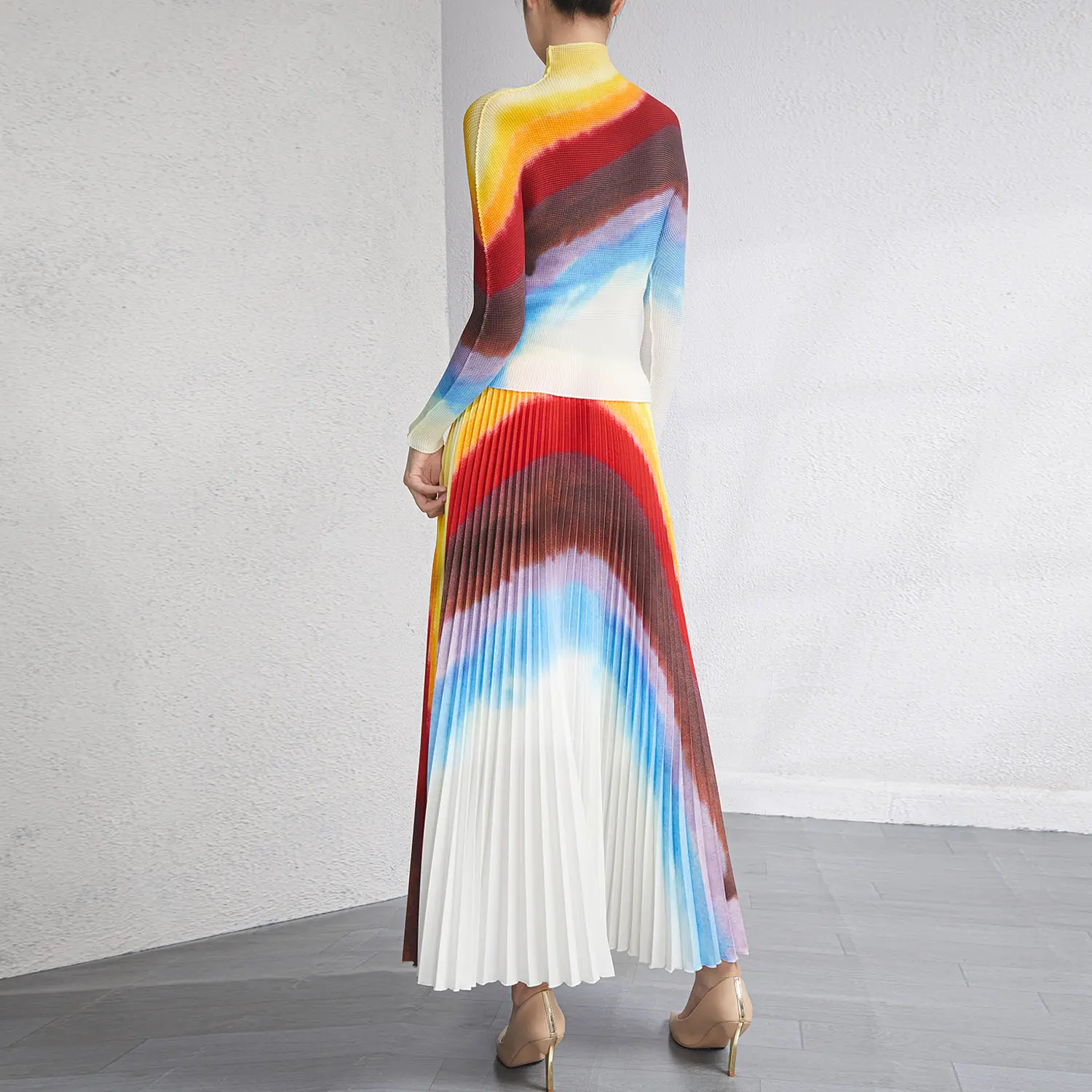 Pleated Frock for Ladies Women's Clothing Wholesale Suppliers by Pleats Clothing 5