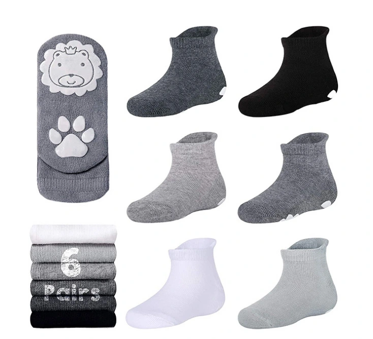 Calcetines tobilleros con agarres antideslizantes para niños pequeños: en stock, precio bajo, en oferta 1