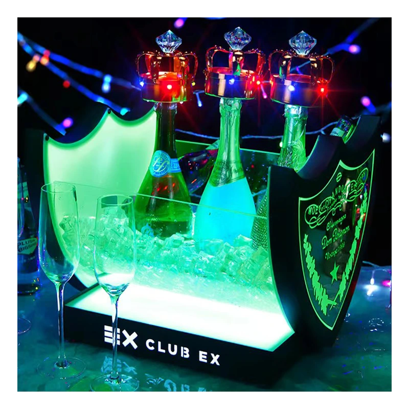 Custom LED Ice Bucket with Logo for Nightclub 1