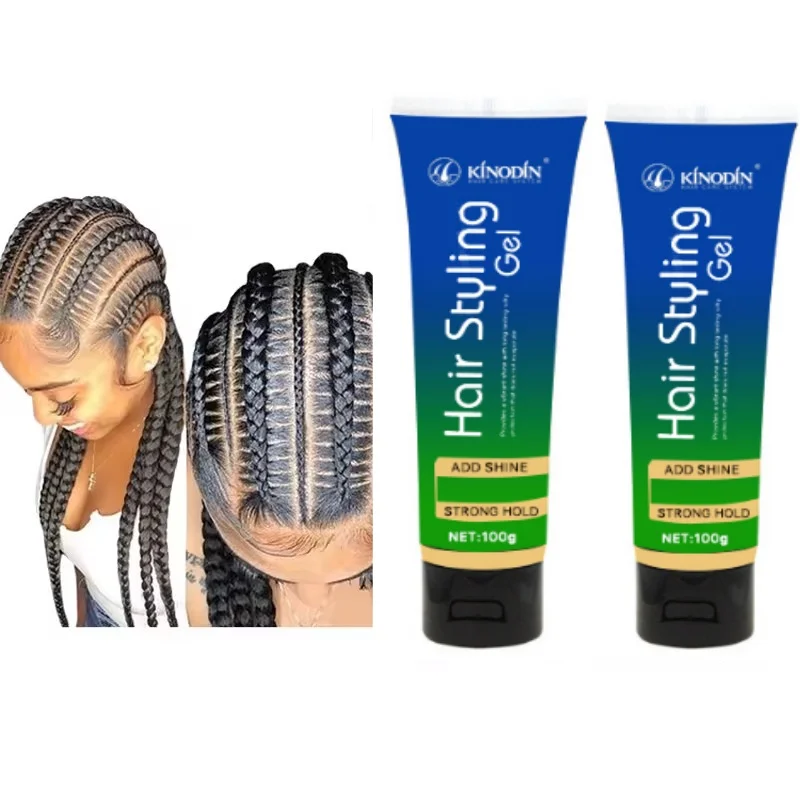 Creme modelador de cabelo com trança anti-frizz personalizado de fixação extra - ingredientes veganos orgânicos 3