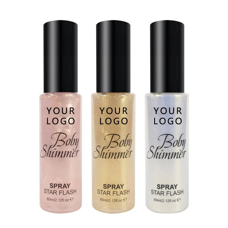 Mlm Custom Makeup New Product Makeup Highlight Shimmering Soft Body Highlight Liquid Highlighter Spray For Women Setting Spray 1