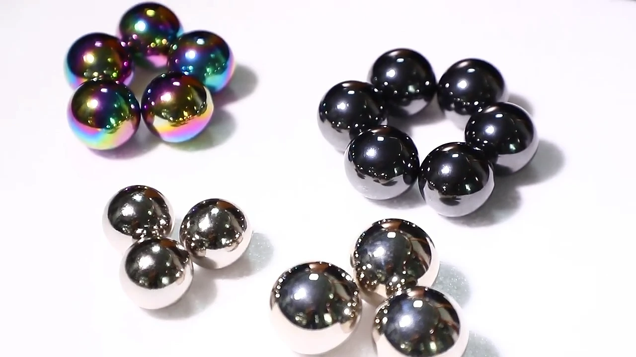 38 mm runde, kugelförmige, seltene Erdmagnete, Neodium-Permanent-Nickel-Gold-Beschichtung, magnetische Kugeln, NdFeB-Regenbogen-Bucky-Ball-Magnet 1