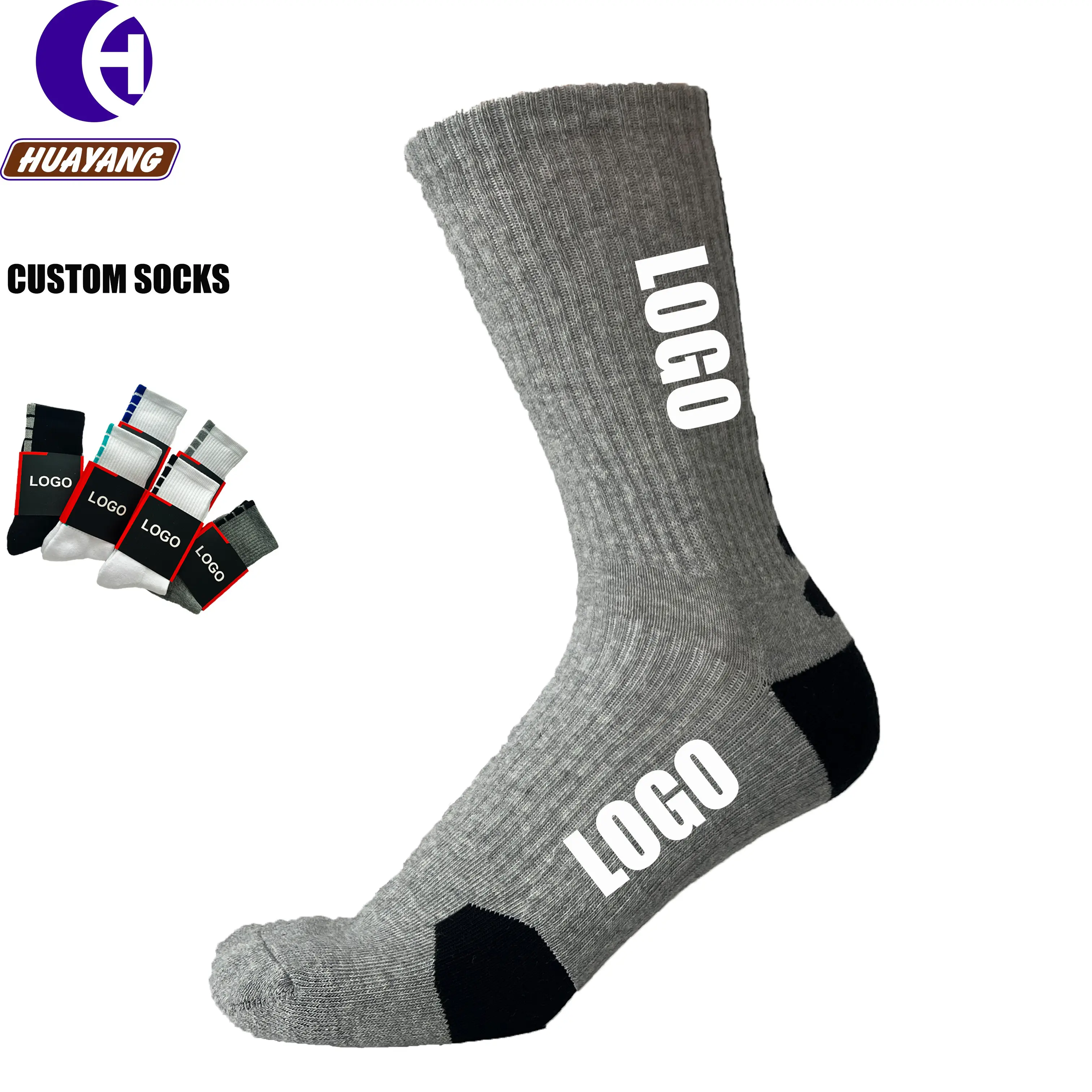 Mens Athletic Black Socks HY-S-017 - - Huayang 1