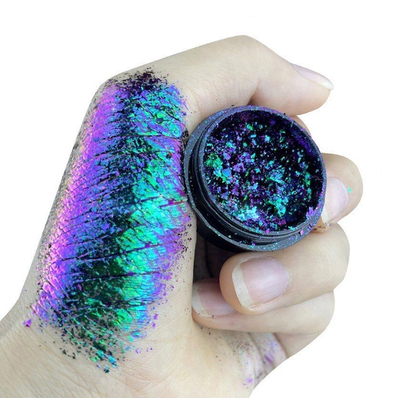 Wholesale Duo Chrome Cosmetic Grade Chameleon Mica Powder Glitter Color Changing Flakes Pigment Powder 1