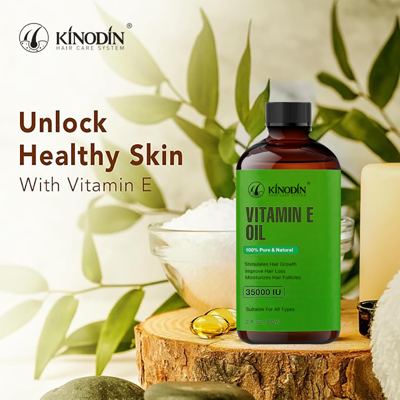 Óleo Capilar Orgânico de Alecrim e Rícino KINODIN para Crescimento e Cuidado do Couro Cabeludo – Tratamento 100% Puro com Vitamina E para Homens e Mulheres 5