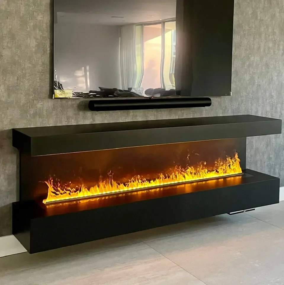 chimenea eléctrica montada en la pared