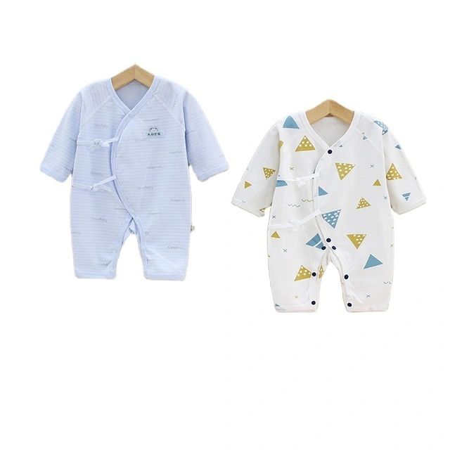 Mameluco de bebé de punto de algodón - Impresión personalizada - Unisex - Traje de dormir con pies de primavera/otoño 1