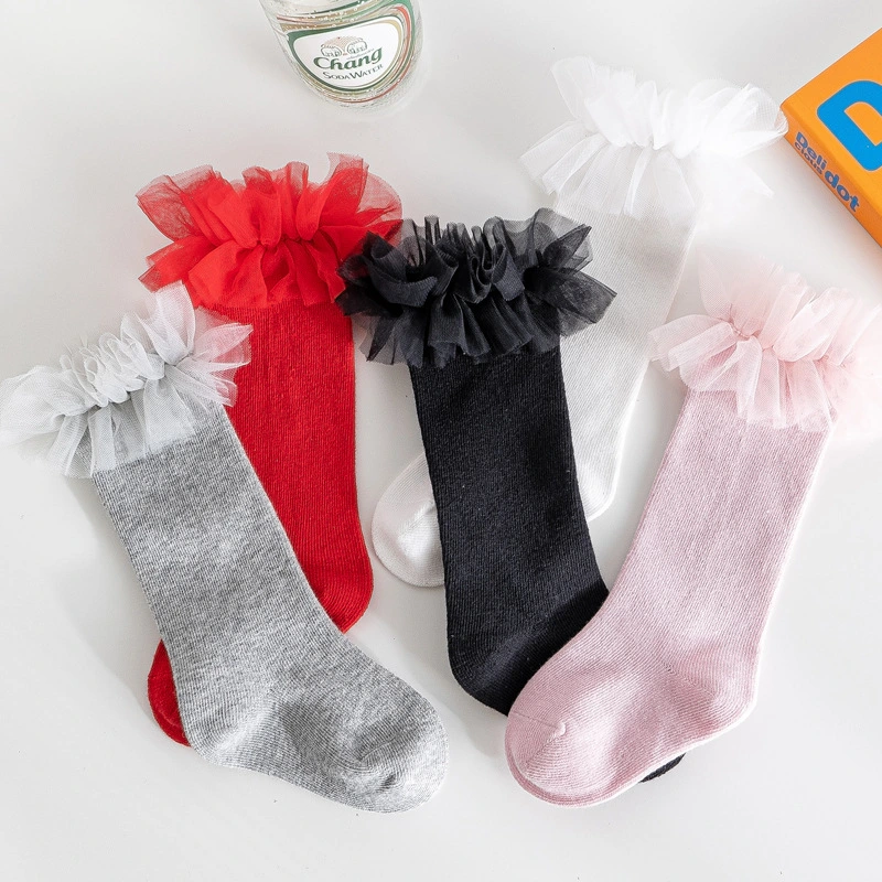 Baby Girls Princess Lace Crew Socks, Small Fresh Spring and Autumn Collection 1