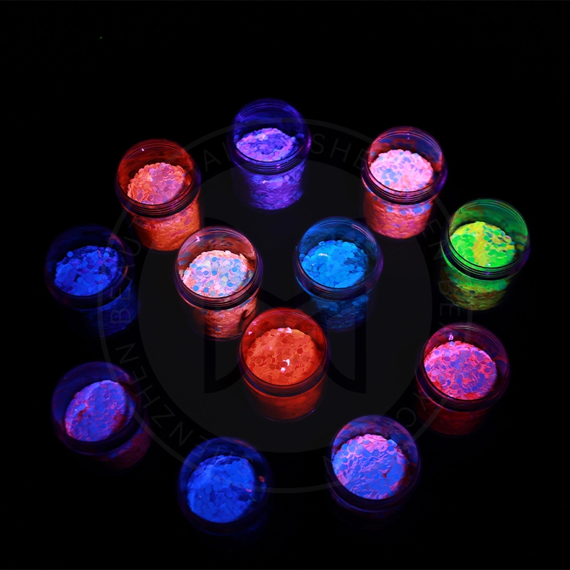 Mlm Custom Makeup Long-lasting High-efficiency Ultra-bright Glow-in-the-dark Pigments That Meet Cosmetic Production Standards. 1