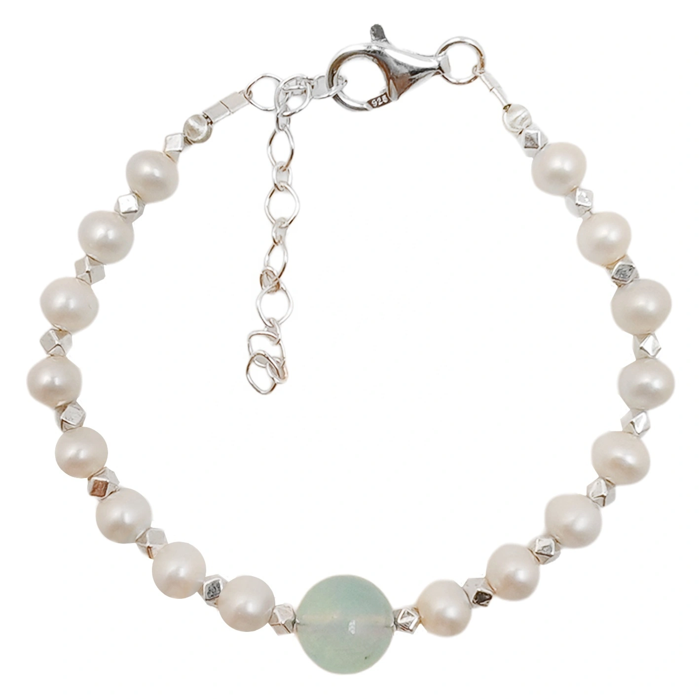 Ẹgba Pearl Didara Didara Fun Awọn Obirin Pẹlu S925 Fadaka Ẹgba Delicate Jewelry Aṣa Aṣa Aṣa Apẹrẹ Modern 8 Inches 1