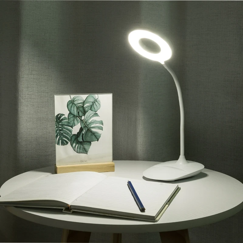 Plug-in Desk Lamp With Mobile Phone Stand Usb Rechargeable Night Light Table Lamps Led 3 Dimmer Touch For Indoor Use 1