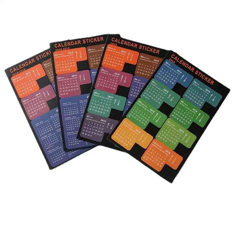 Calendario de calendario de color de año colorido para planificador mensual 1