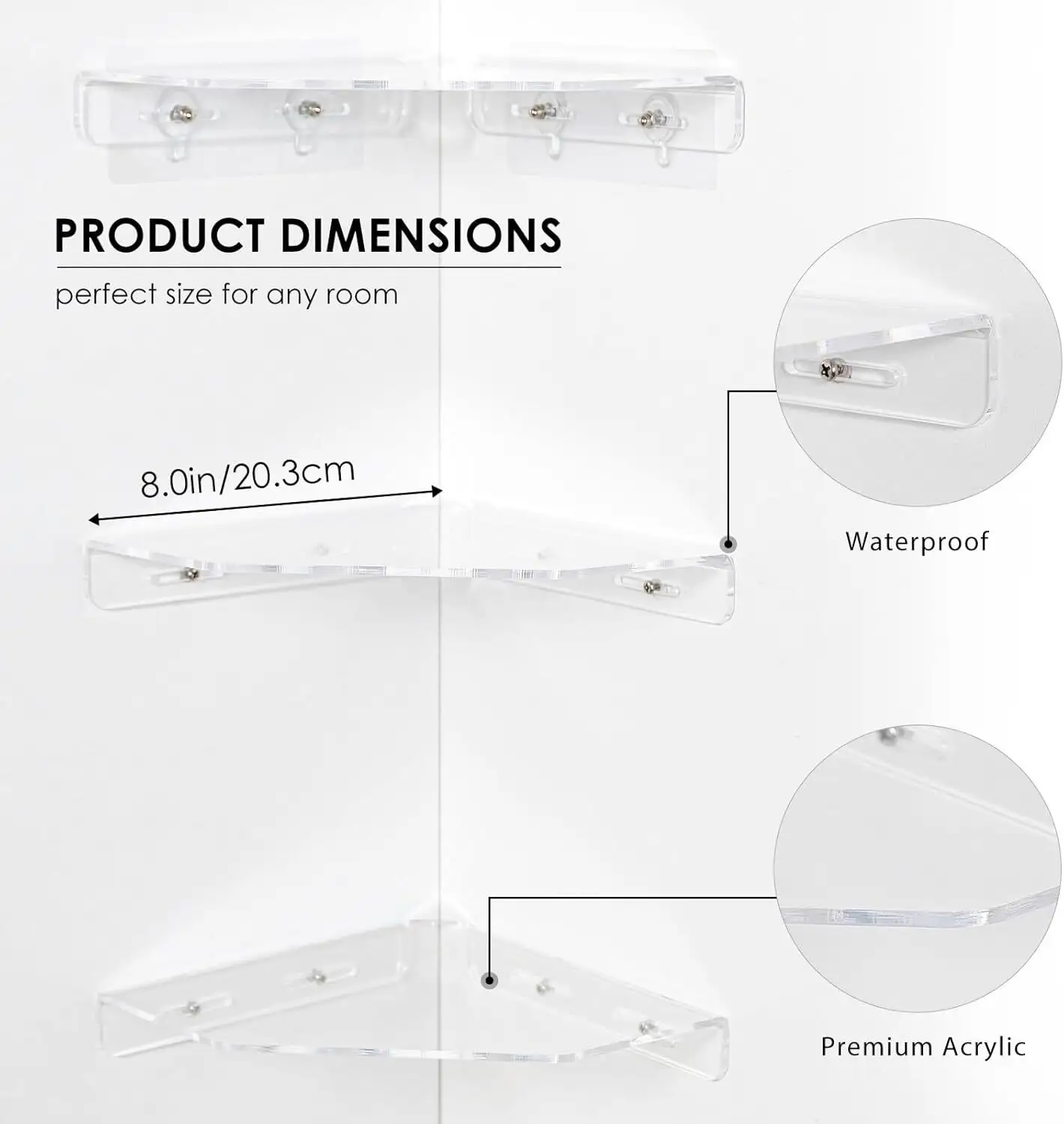 Acrylic Book Holder Acrylic Corner Floating Shelves by HQ ACRYLIC 5