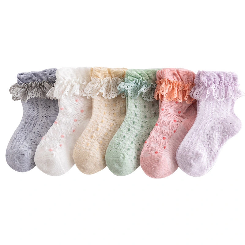 Cute Child Knitting Logo Summer Breathe Kids Socks 1
