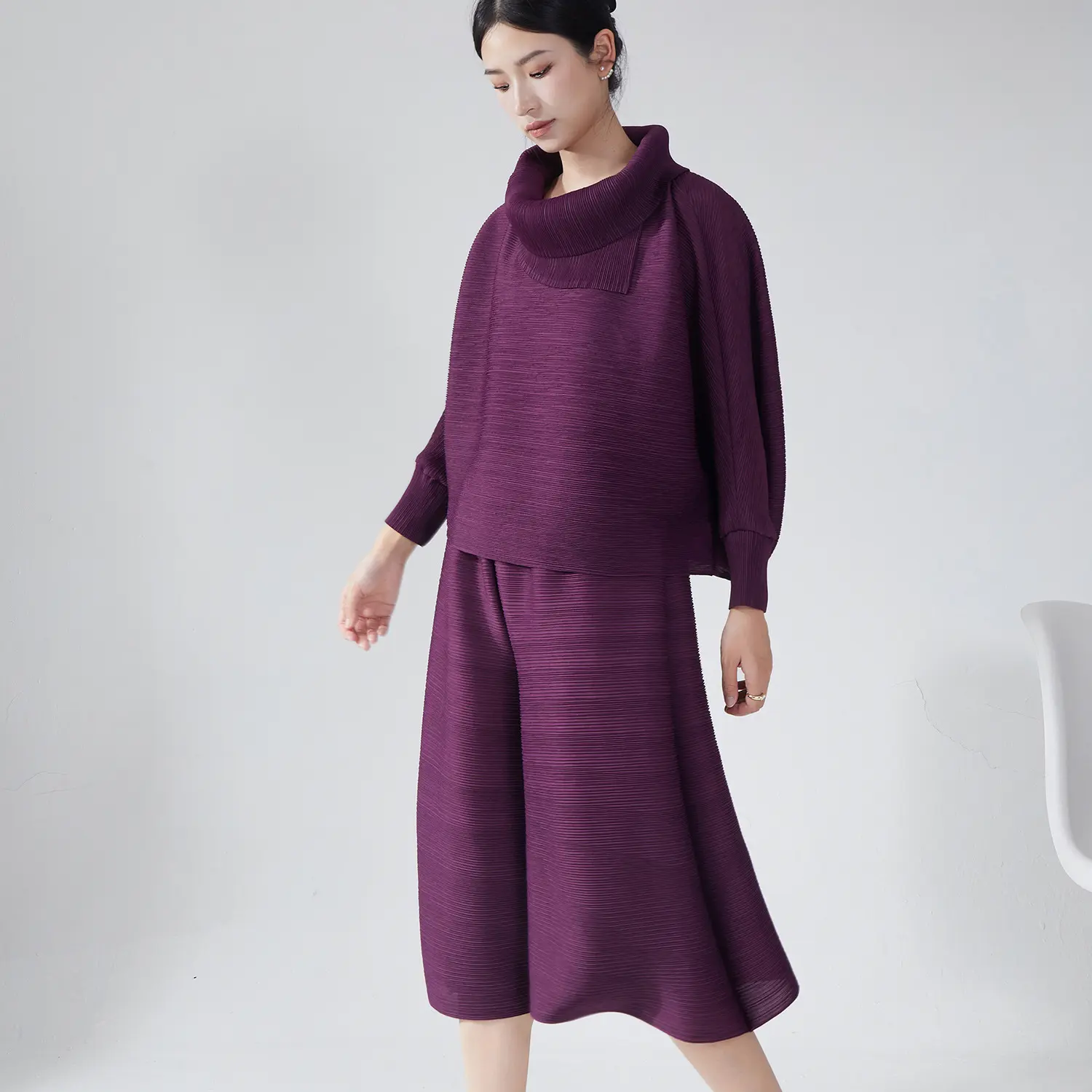 Satin Pleated Gown 7-10 Working Days - - Pleats Clothing 6