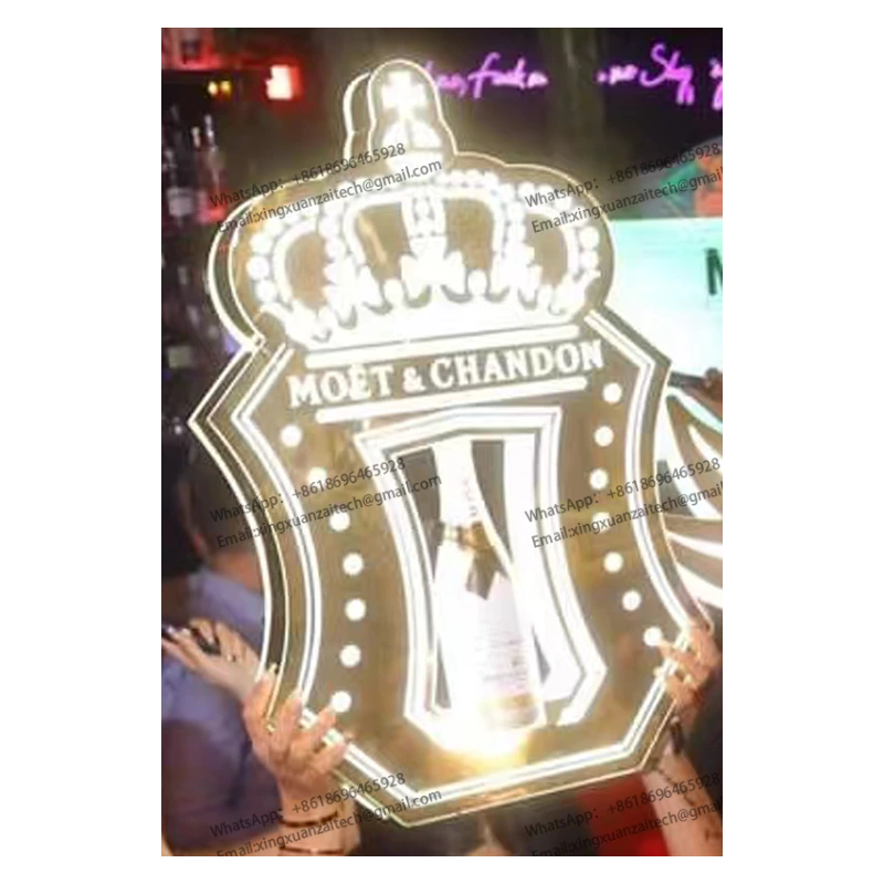 Portabottiglie ricaricabile per bottiglia di champagne con led 1