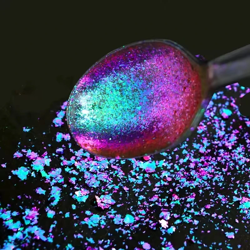 Multi Chrome Pigment Biodegradable Glitter Color Changing Decoration Resin Art Nails Chameleon Flakes For Eye Shadow Makeup 1