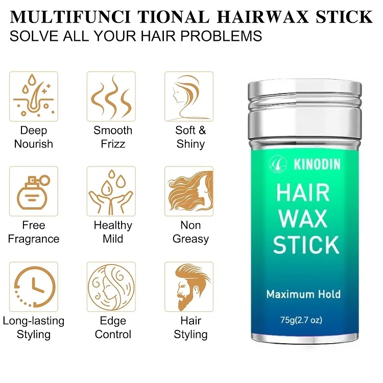 Bastão de cera de cabelo de fixação forte 75g para estilo de salão de beleza 5