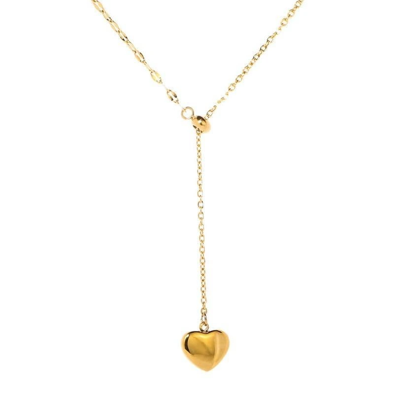Japanese And Korean Ins Simple And Fashionable Three-dimensional Love Collarbone Chain Cool And Cool Hip-hop Asymmetric Patchw 1