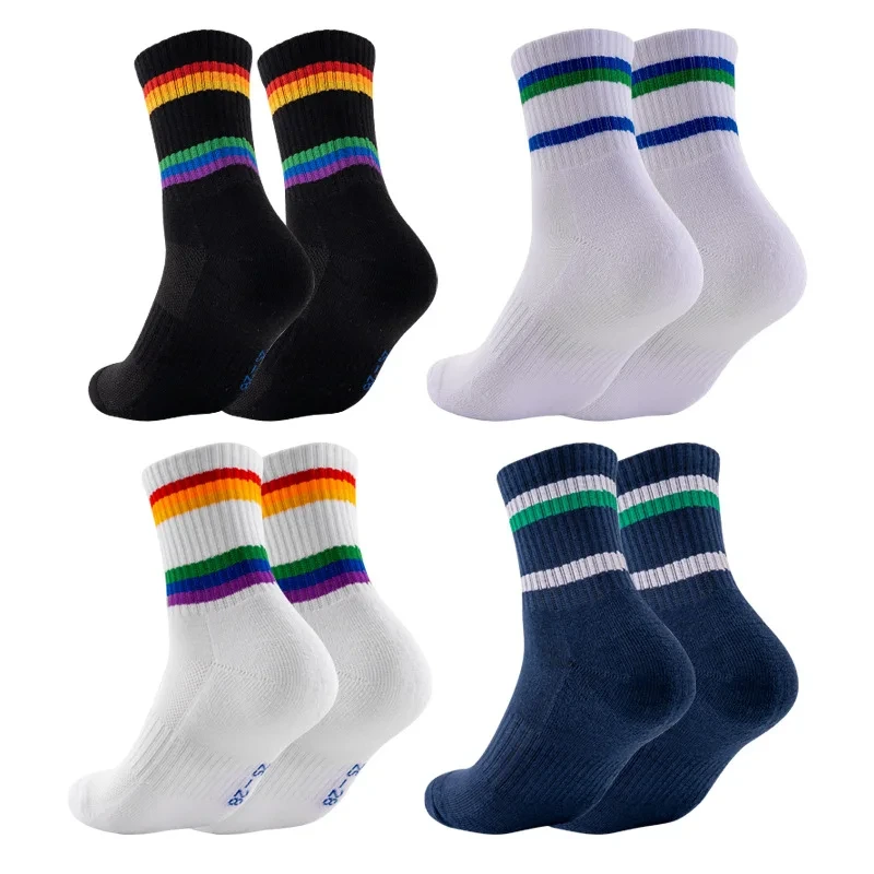 OEM Sports Knitting Socks for Men - White Athletic Trainer for Running and Basketball 1