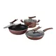 Cast Iron Pot Pan Set Glass Upright Cover - - Qianzan 6