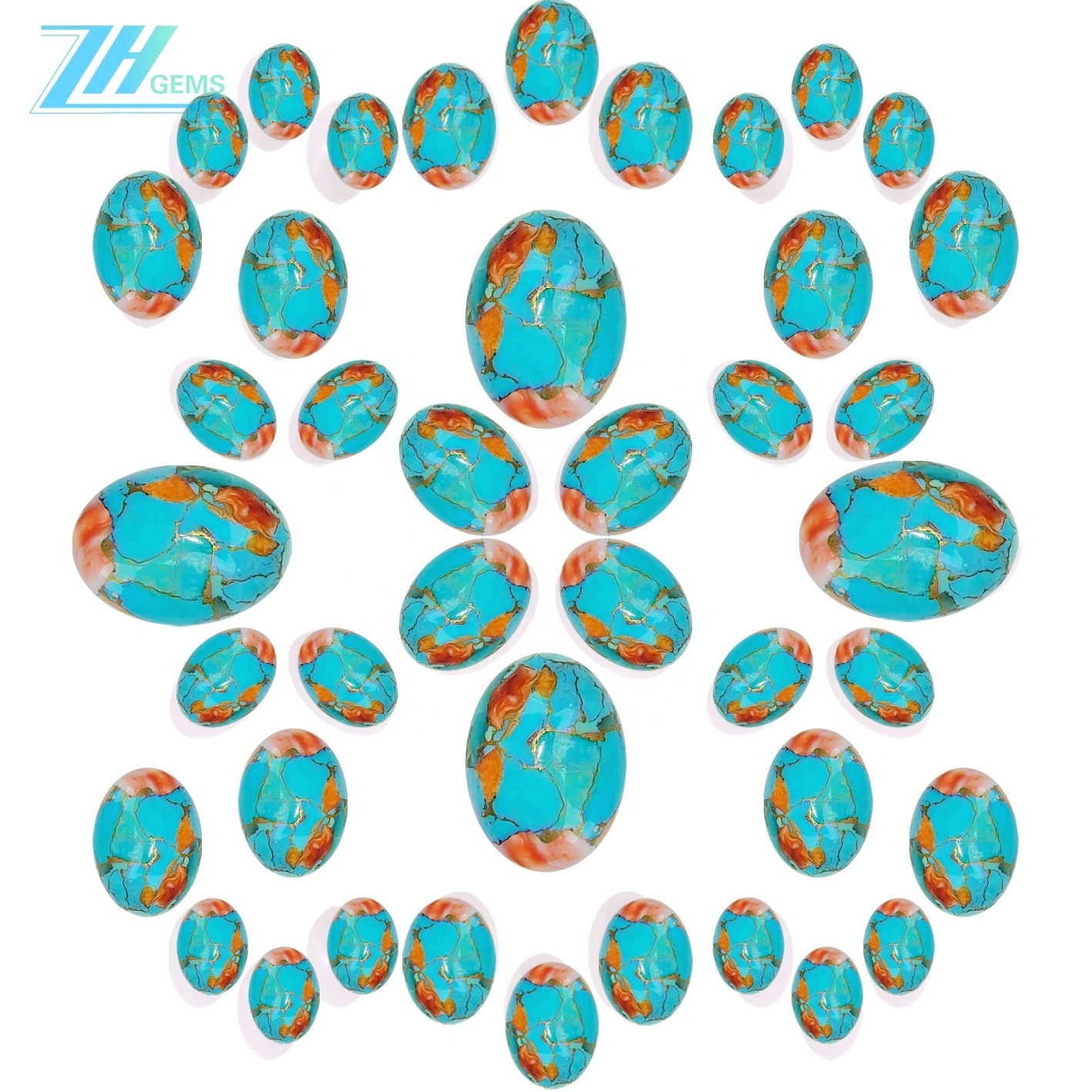 Natural Turquoise Multi Cabochon Shapeoval Size 13.6*18mm 2.2g Meaningful And Healing Jewelry For Growth Design Simple 1