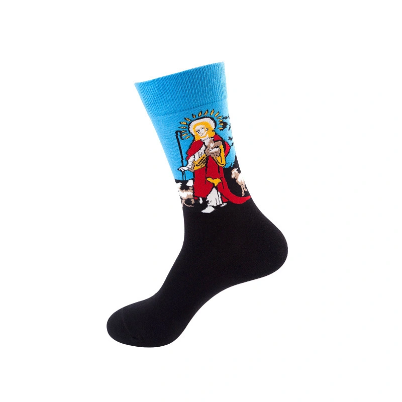 Odm Oem Happy Socks Custom Unisex Socks Colorful Cotton Polyester Knitting Socks 1