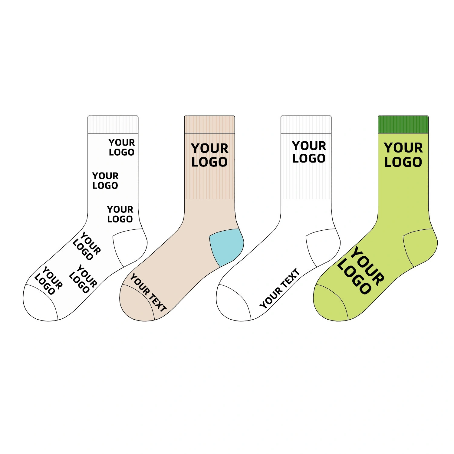 Custom Logo Cotton Silicon Sport Socks for Women 1