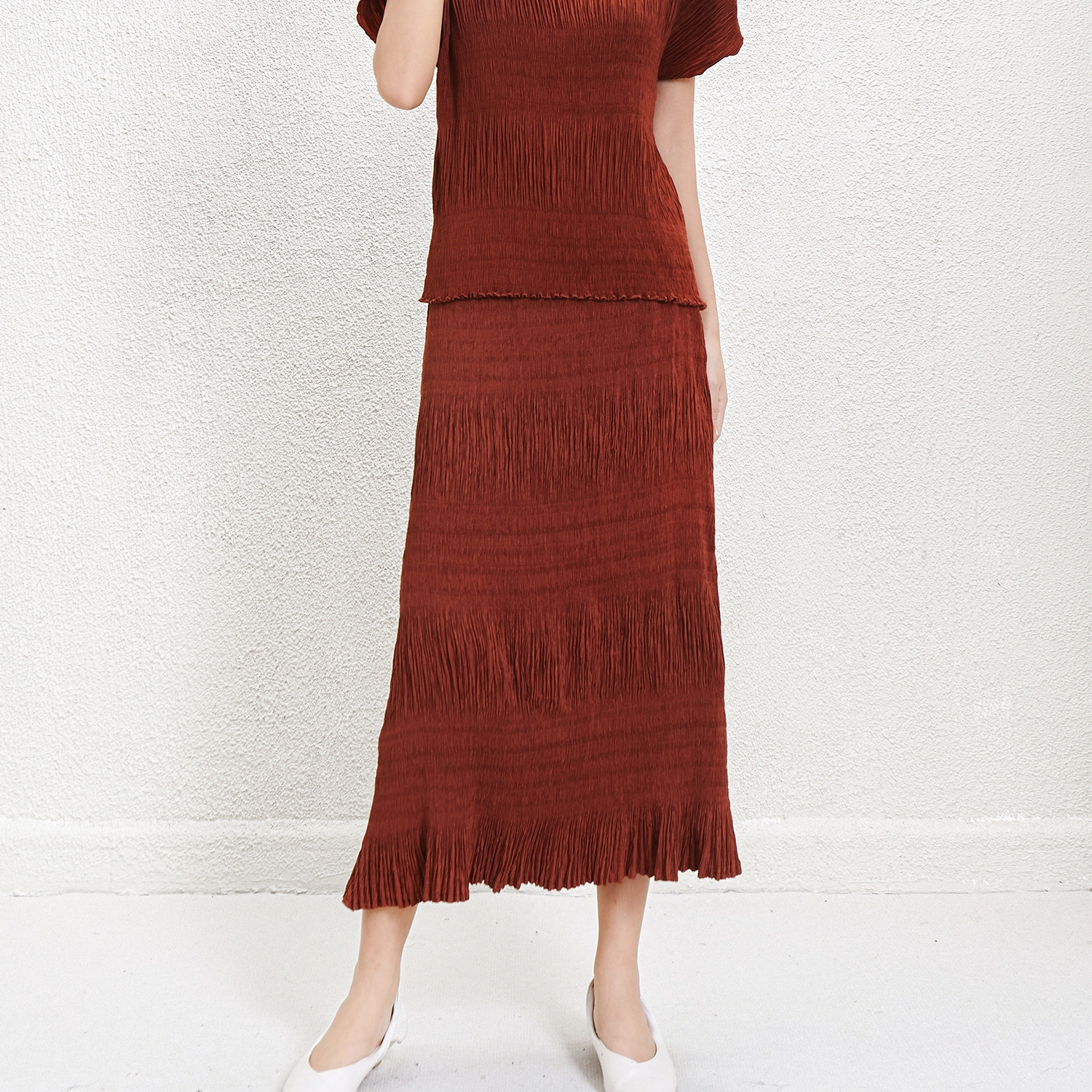 Women's Skirts  Manufacturer  2024 Latest Designs Long Skirts For Women Casual Pleated Design High Quality Skirts For Ladies 1